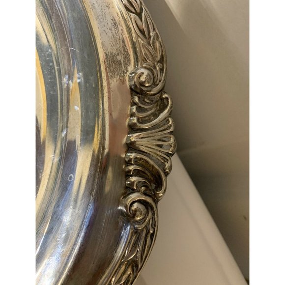 Vintage Antique Sheridan Silverplated Round Ornate Serving Plate‎ 12" - Picture 5 of 8